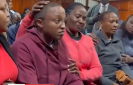 Blogger Ndiangui Kinyagia presented in court.